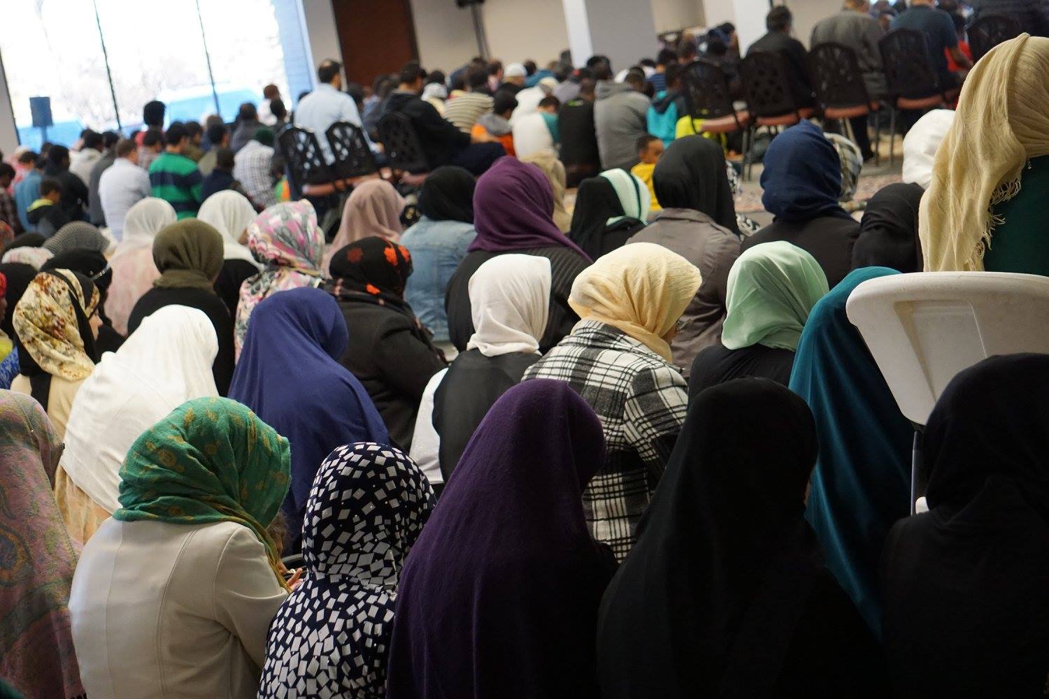 Al-Amaan Center program audience gathered inside the center