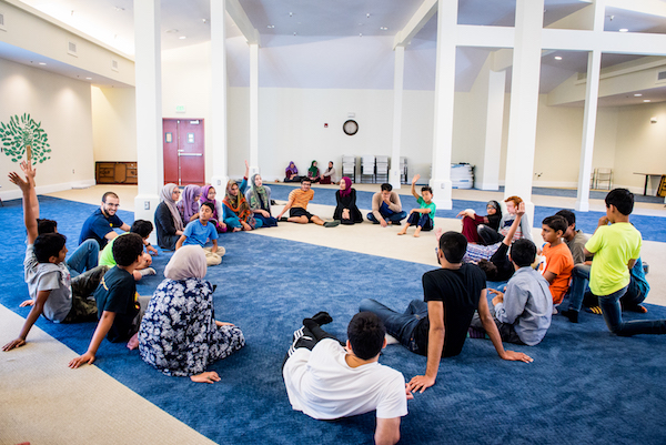 Community circle in a prayer space used on the Berkeley Masjid official site