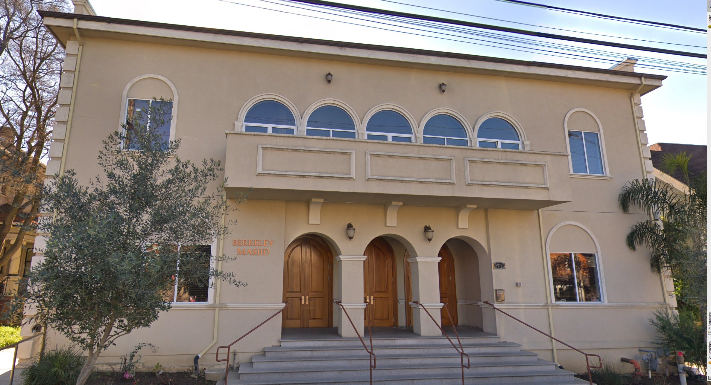 Exterior of Berkeley Masjid on Derby Street