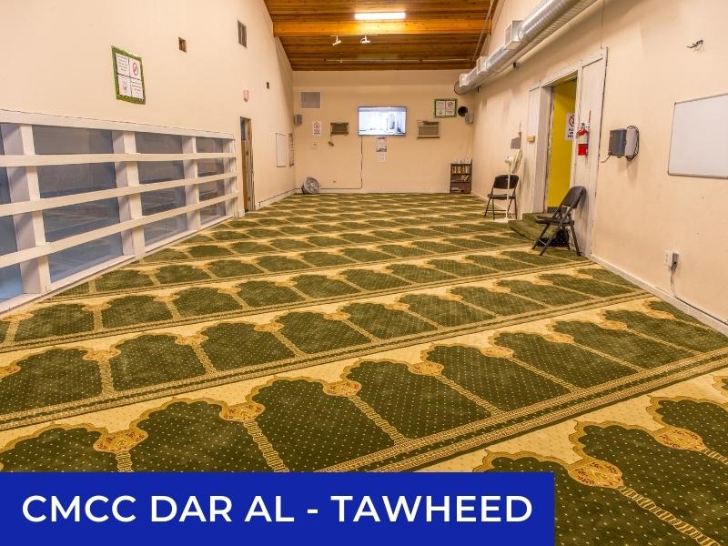 Prayer space inside Colorado Muslims Community Center Dar Al-Tawheed