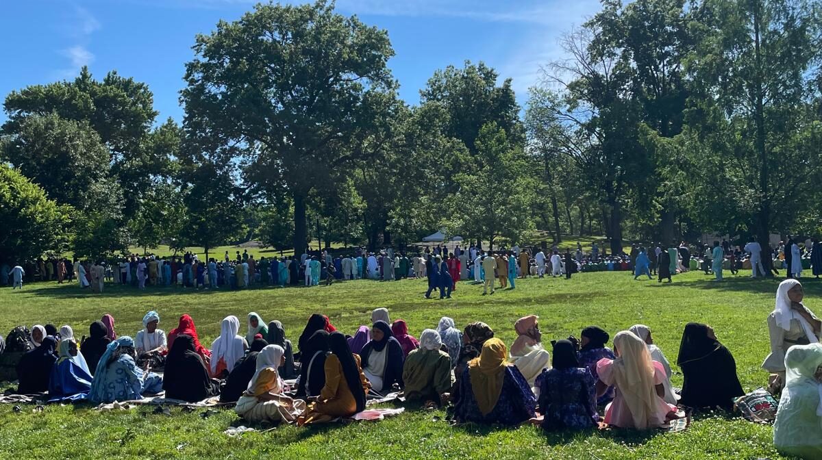 Futa Islamic Center community gathering outdoors