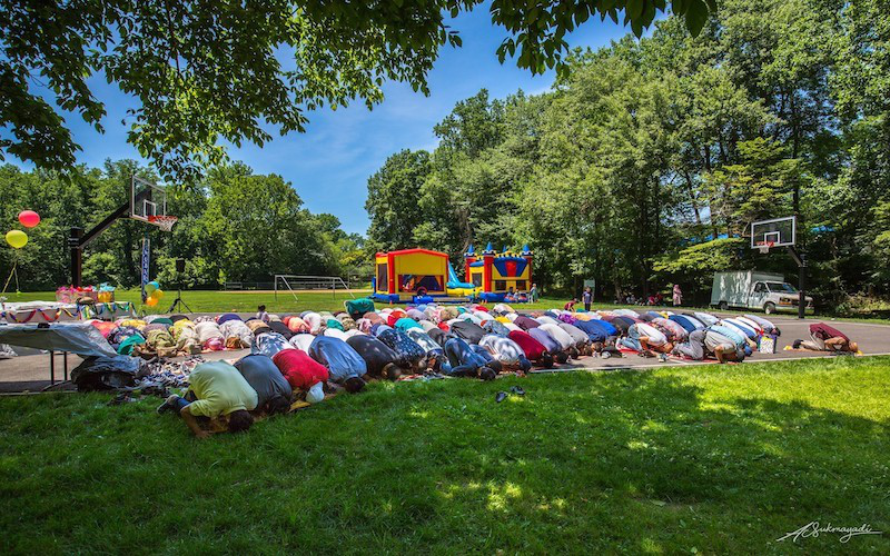 IMAAM Center outdoor prayer and community event in Silver Spring