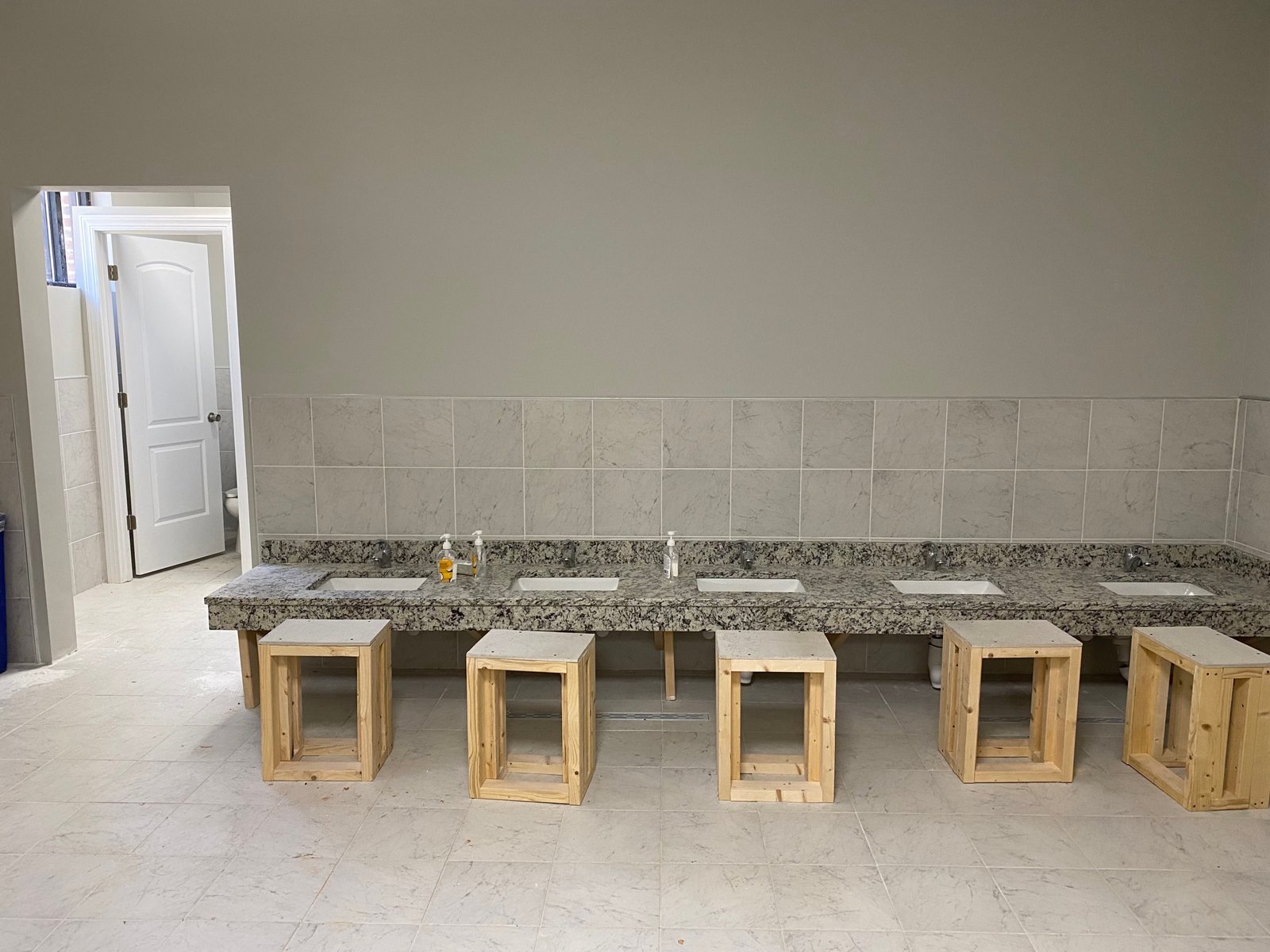 Wudu area inside Islamic Association of Cary