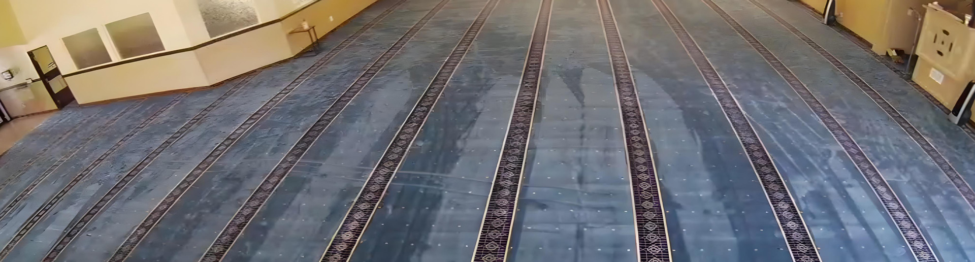 Prayer hall carpet inside Masjid Al Sahaabah