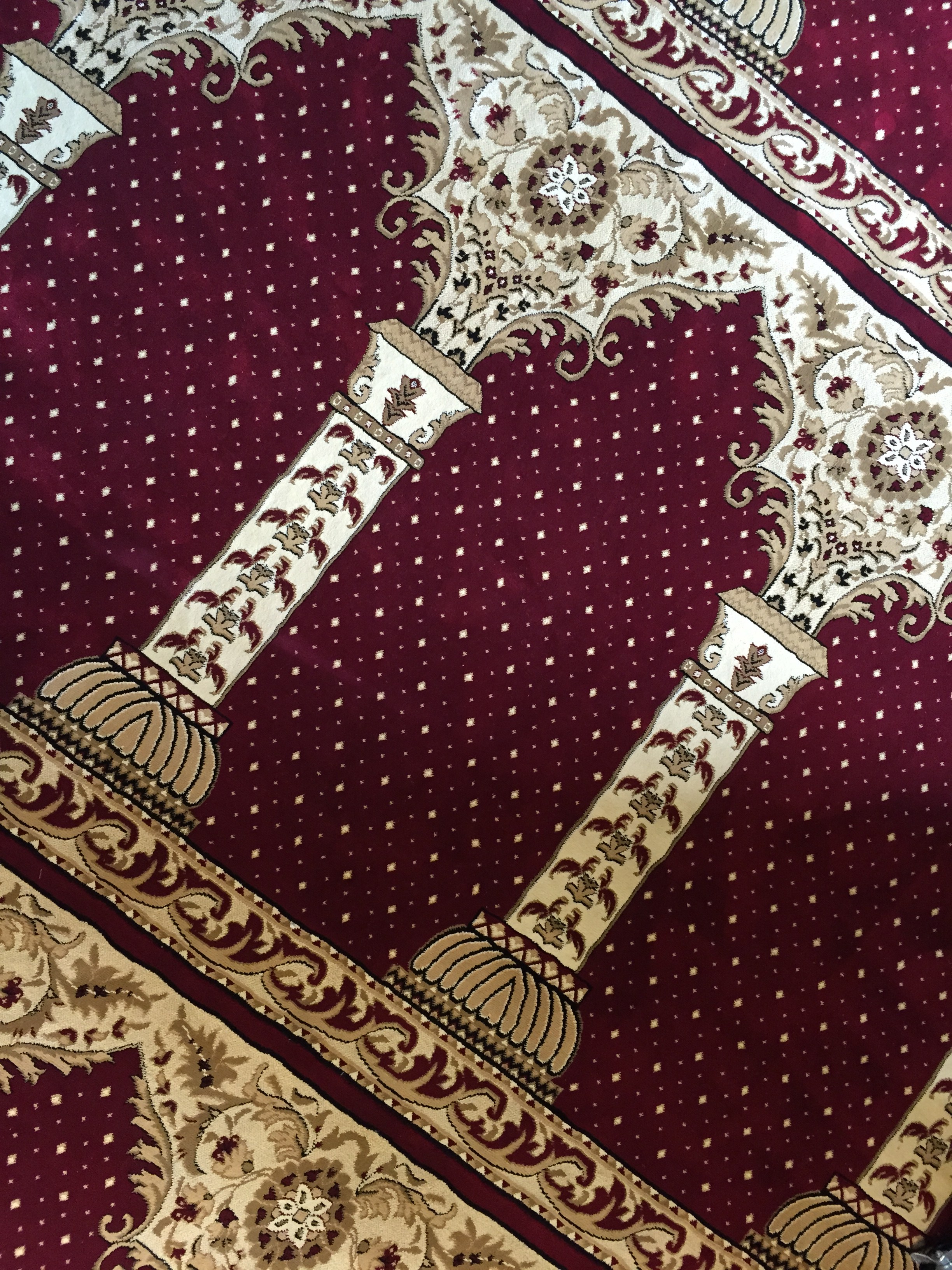 Prayer rugs inside Masjid Ar-Rahman in Memphis