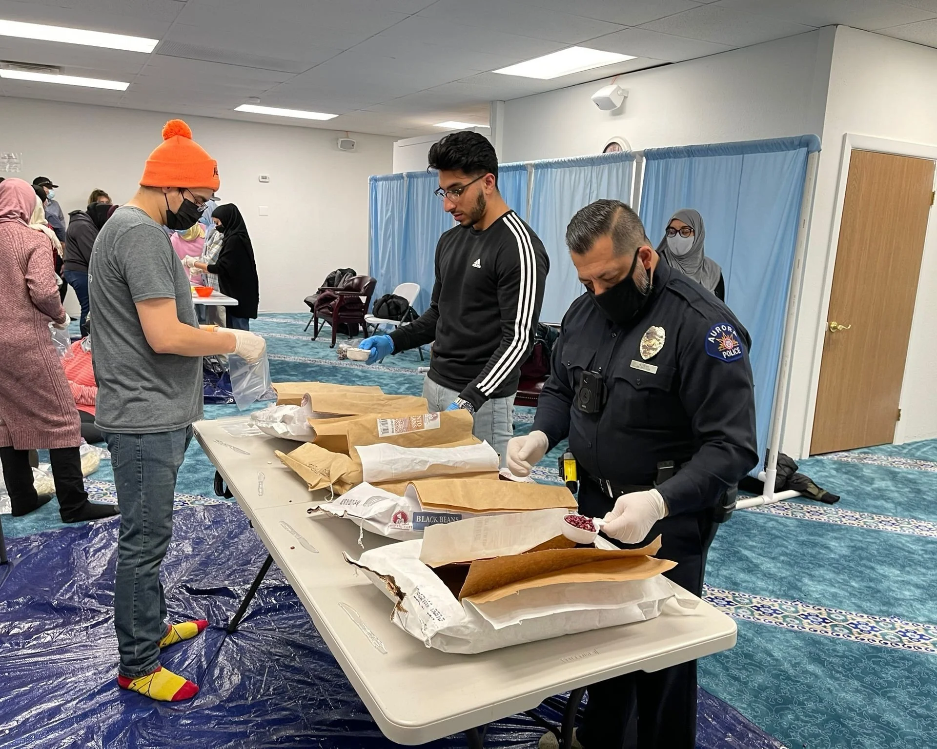 Islamic Center of Aurora Colorado community meal in Aurora, CO