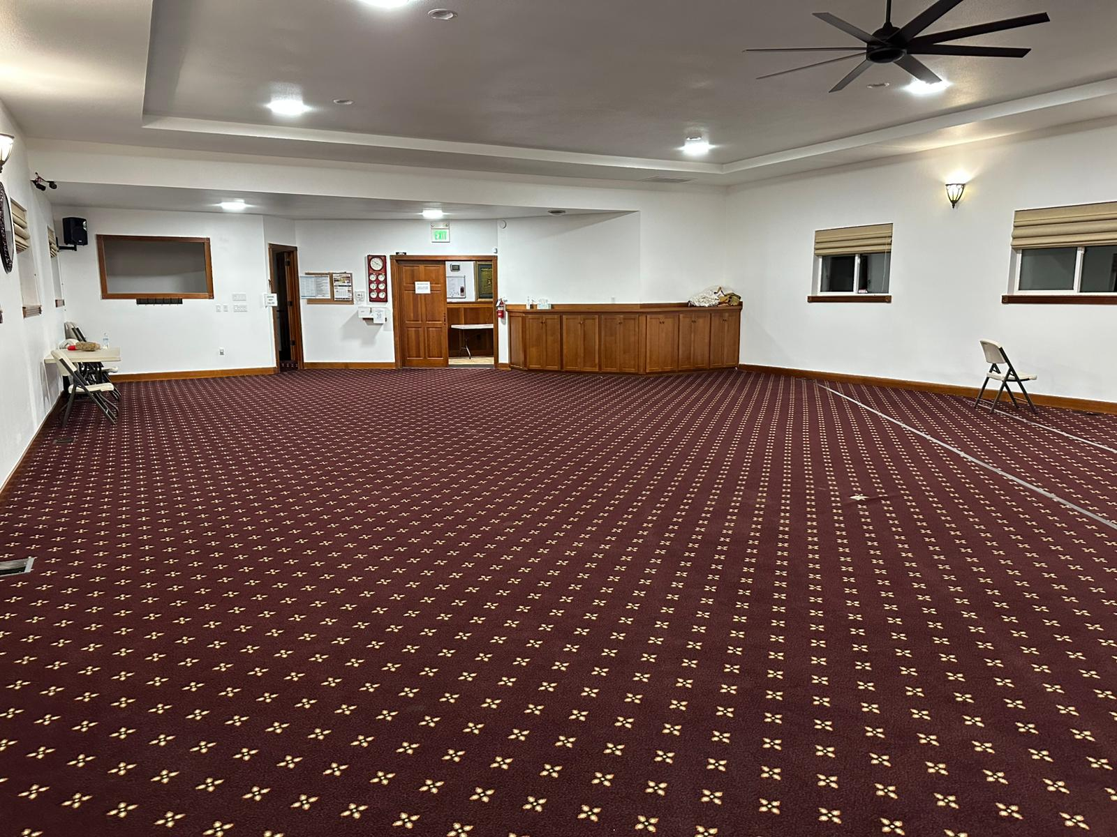 Islamic Center of Blaine interior prayer room in Bellingham, WA