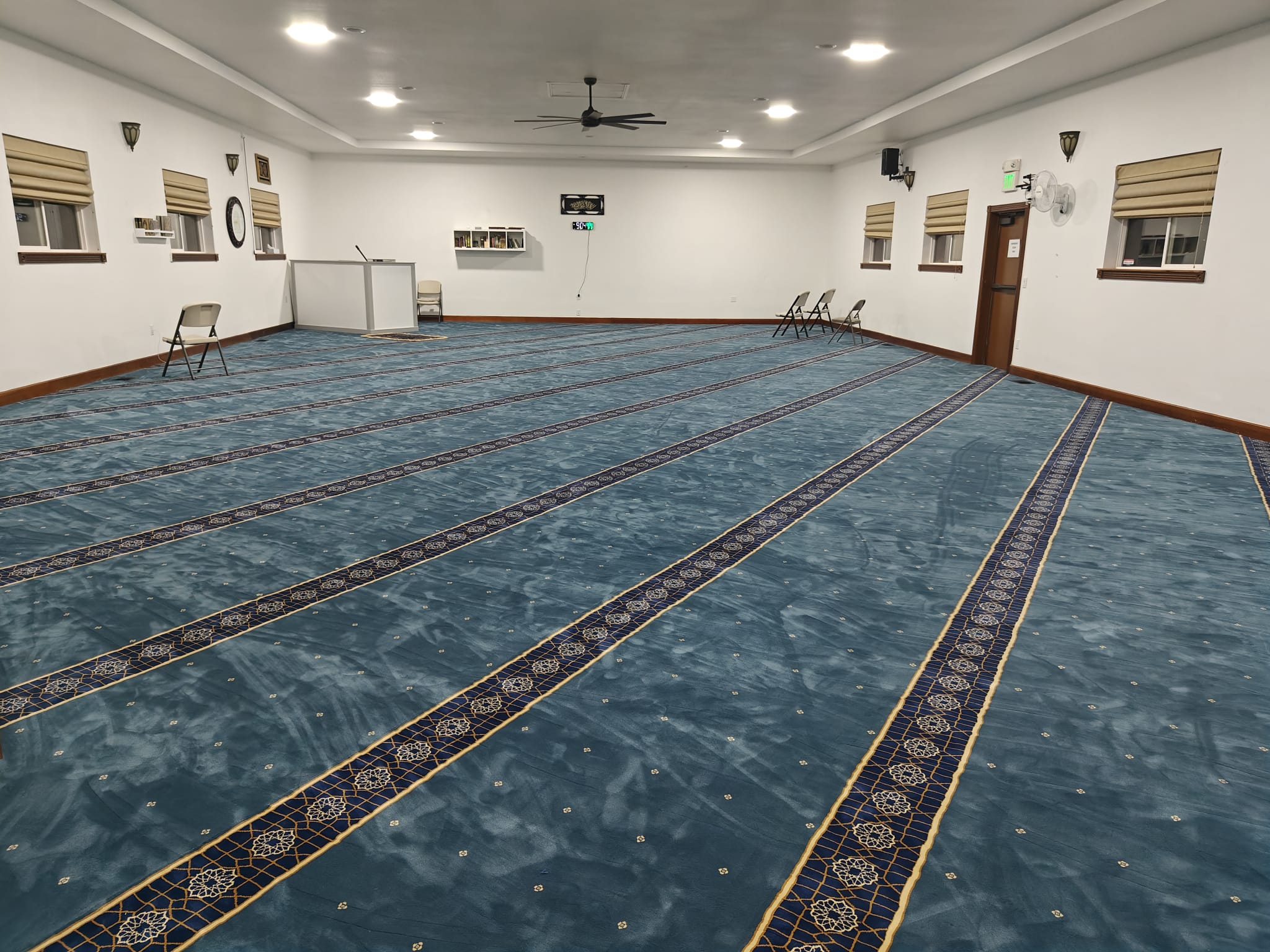 Islamic Center of Blaine prayer space in Bellingham, WA