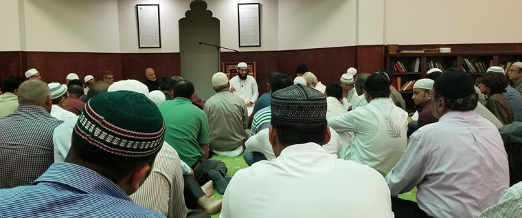 Class or halaqa gathering at Islamic Center of Connecticut