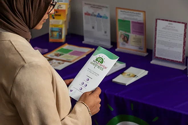 Islamic Center of Detroit mental wellness outreach materials in Detroit, MI