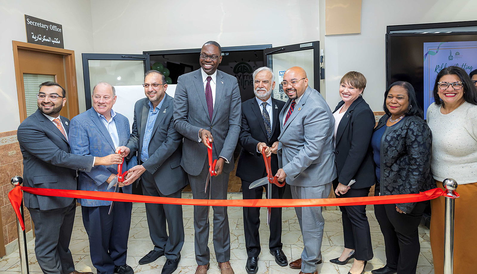Islamic Center of Detroit community ribbon cutting inside the Detroit campus