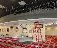 Prayer hall at Islamic Center of Morrisville