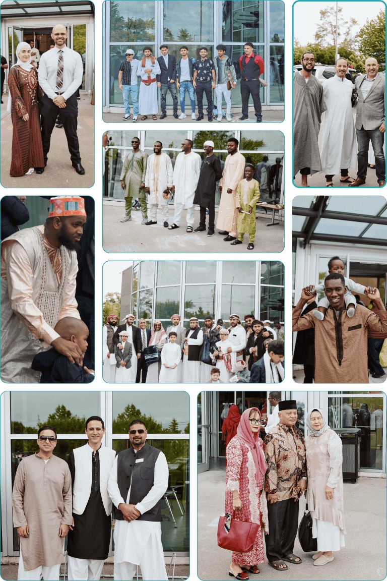 Islamic Center of Tacoma community members gathered outside during an event