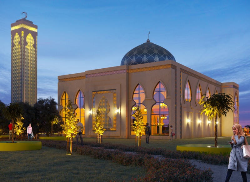 Islamic Community of Wesley Chapel mosque exterior in Lutz, FL