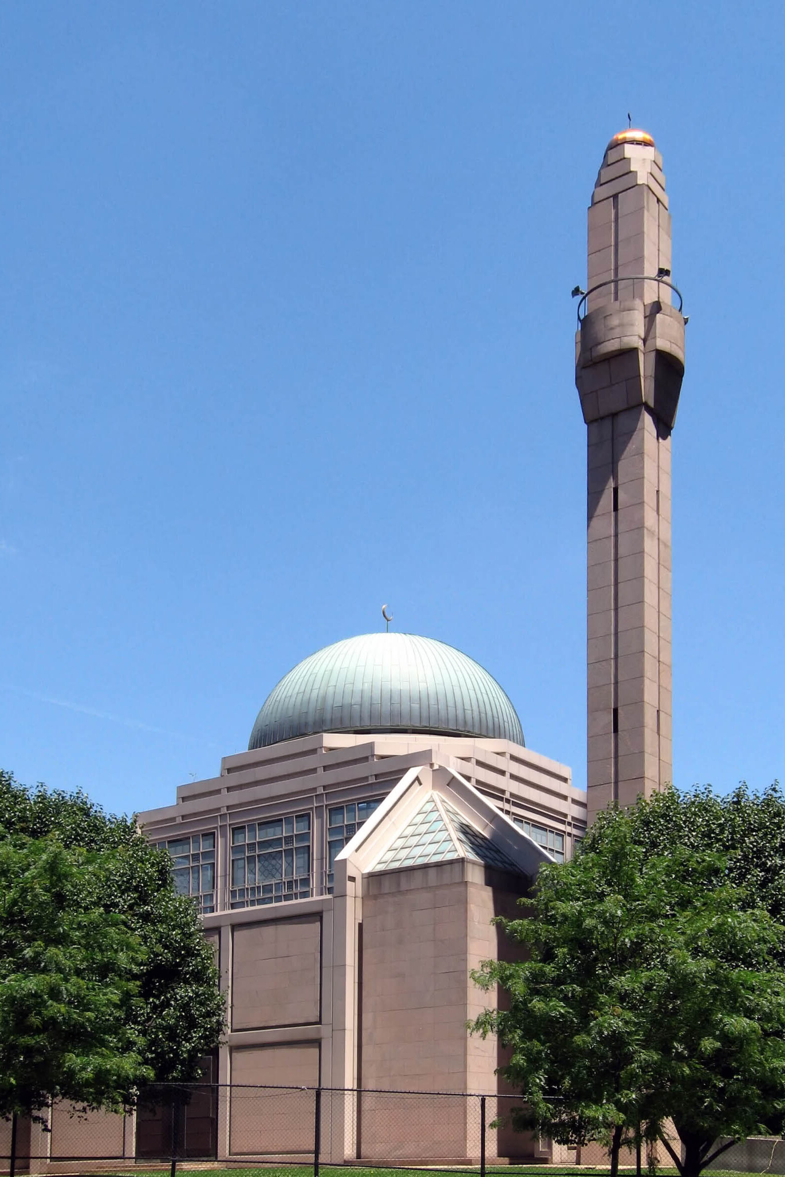 Islamic Cultural Center of New York minaret and dome exterior detail
