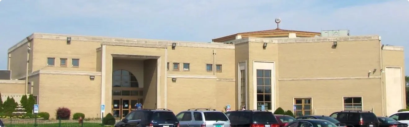 Islamic Foundation mosque campus exterior in Villa Park