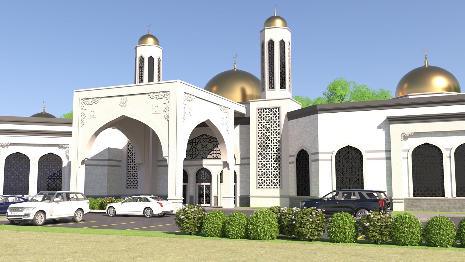 Rendering of the Islamic Institute of America new Beech Daly mosque facility