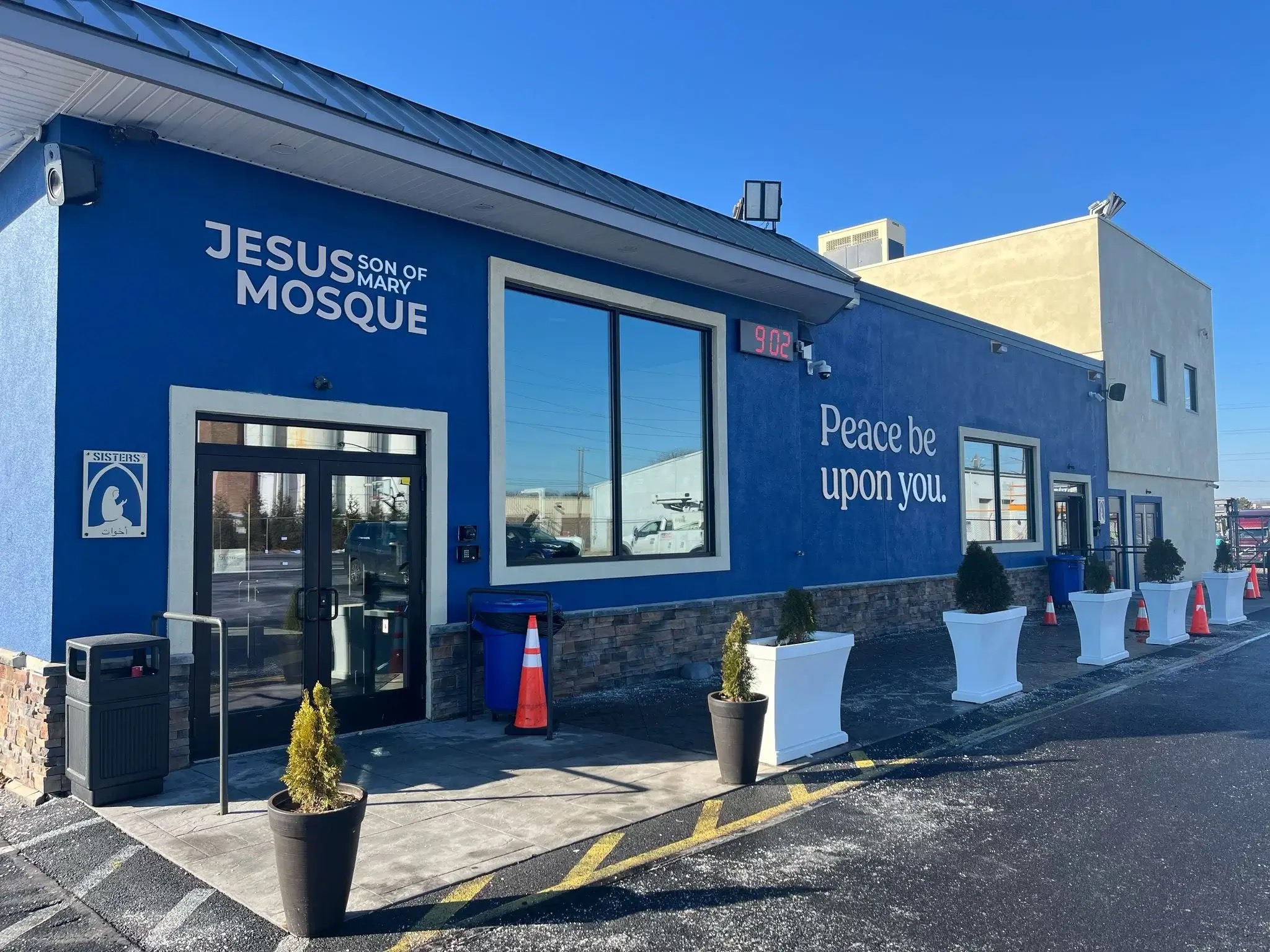 Exterior of the Islamic Society of Allentown mosque building