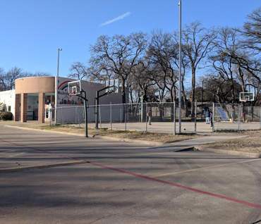 Outdoor play area at Arlington Center Masjid