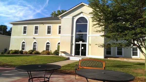 Islamic Society of Greater Charlotte exterior building and entrance area