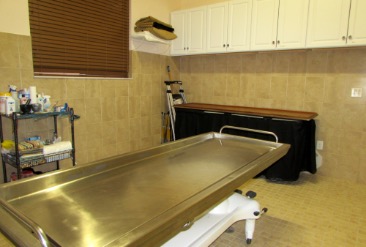 Islamic Society of Monmouth County funeral service preparation room