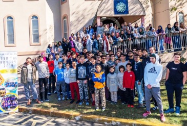 Islamic Society of Monmouth County youth and community group outside the masjid