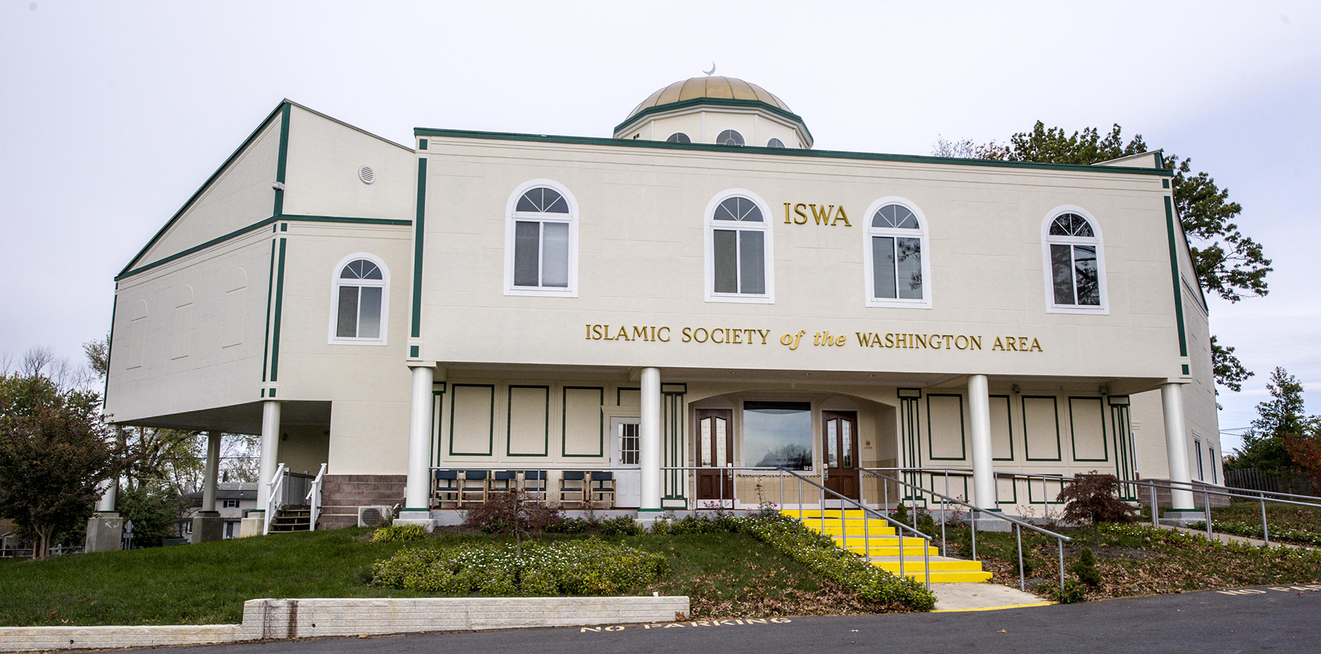 Islamic Society of the Washington Area exterior on Briggs Chaney Road in Silver Spring