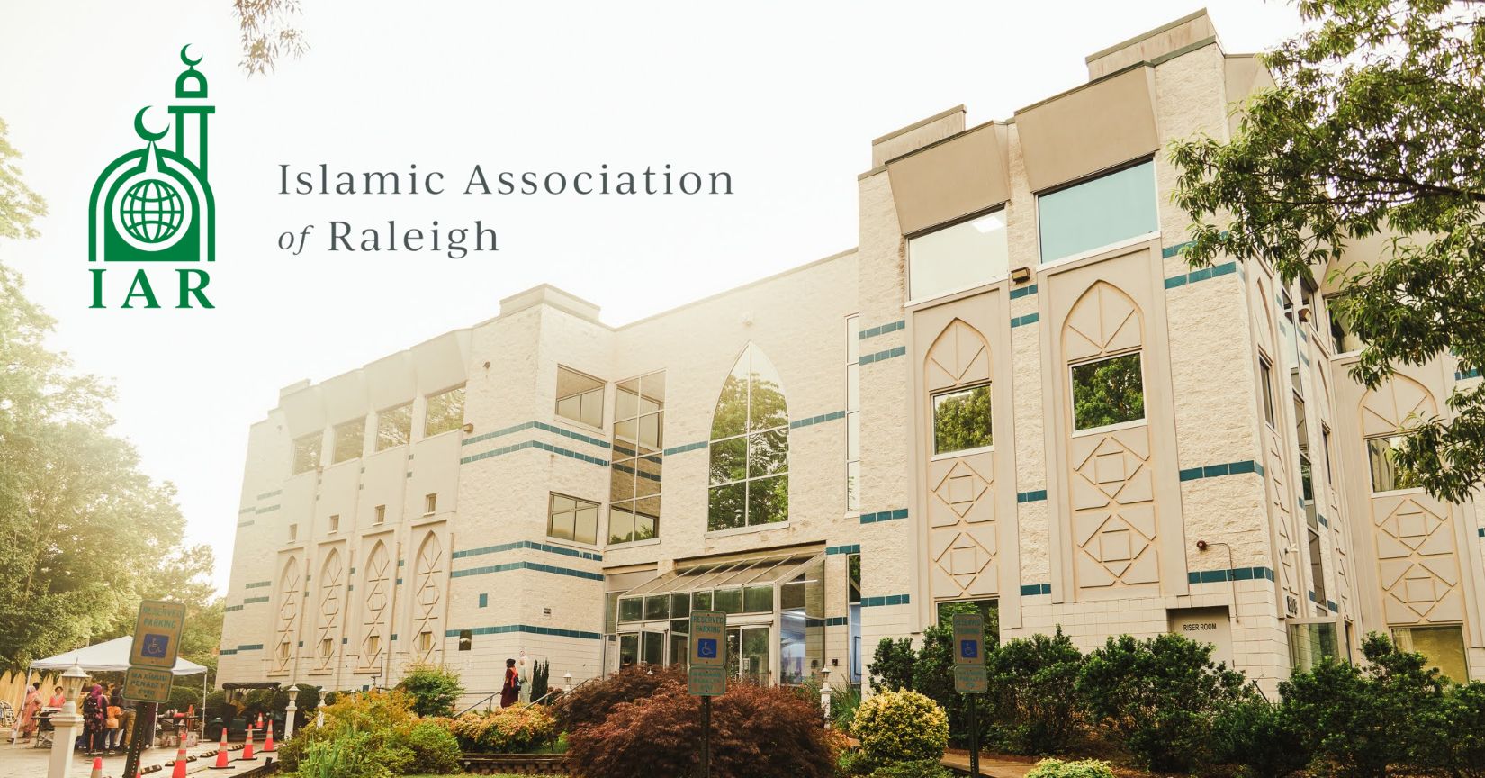 Islamic Association of Raleigh mosque campus exterior on Atwater Street