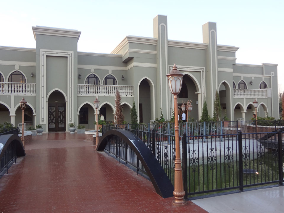 Maryam Islamic Center courtyard bridge and masjid exterior