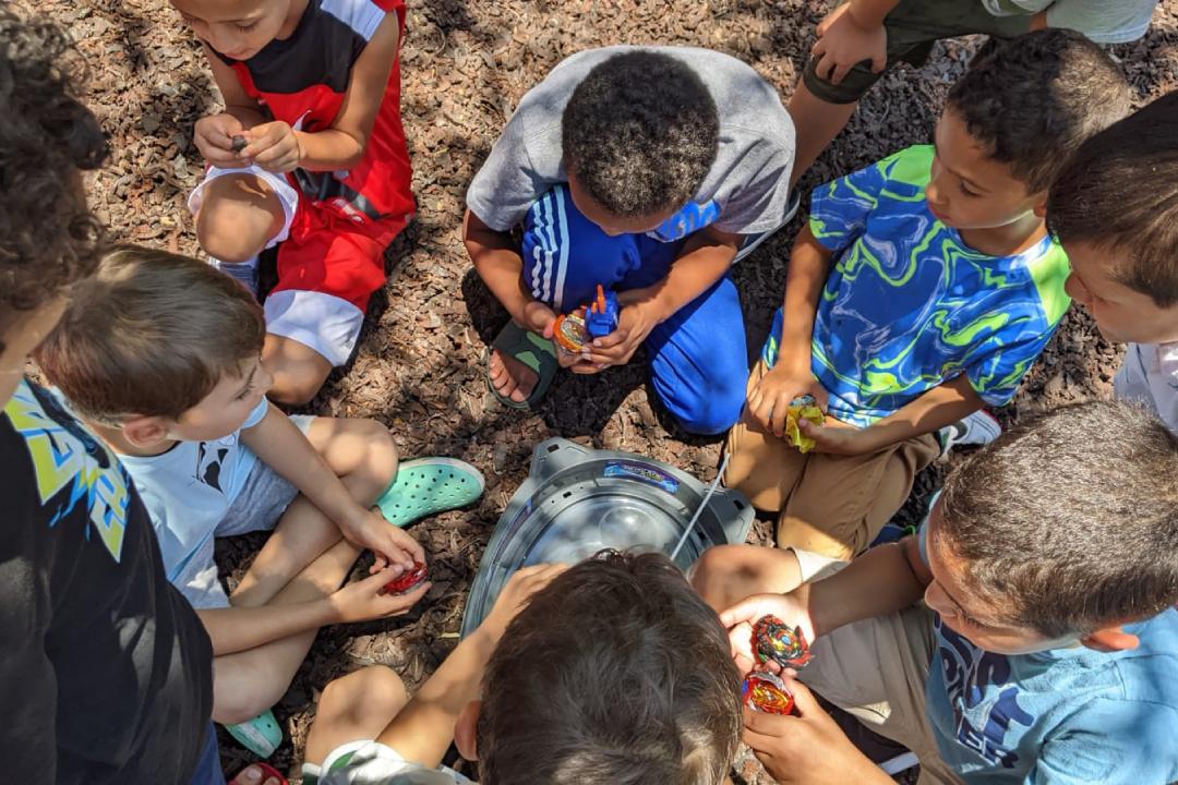 MAS Islamic Center of Dallas youth activity with children gathered outdoors