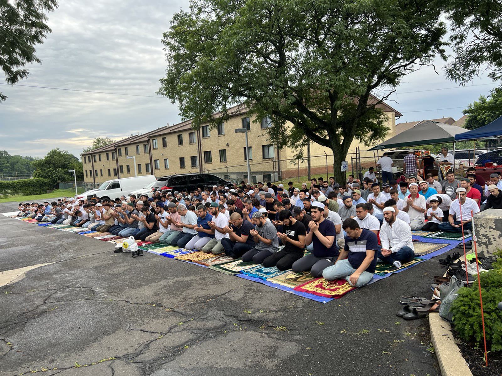 Masjid Al-Bukhari outdoor Eid prayer gathering in Philadelphia