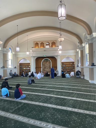 Prayer hall at Masjid Al-Huda in Union City