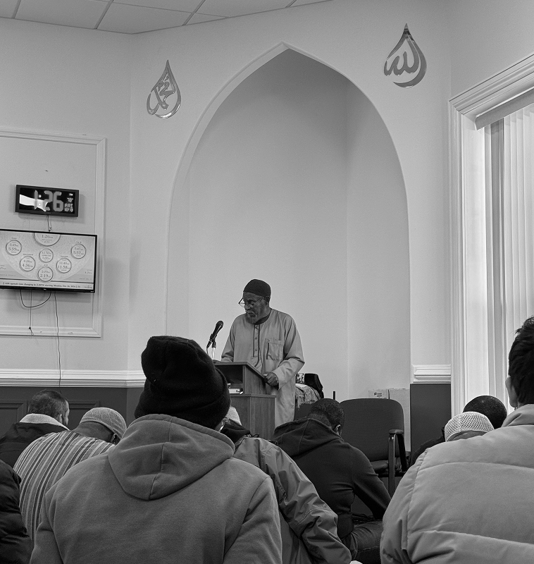 Masjid Allahu Akbar prayer room in Wyandanch, NY