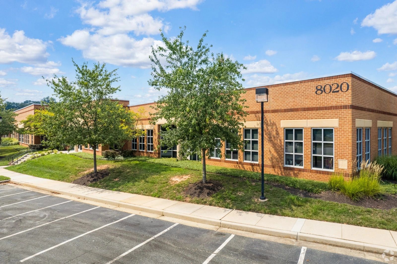 Exterior of the Masjid An-Nur Foundation campus at 8020 Corporate Dr