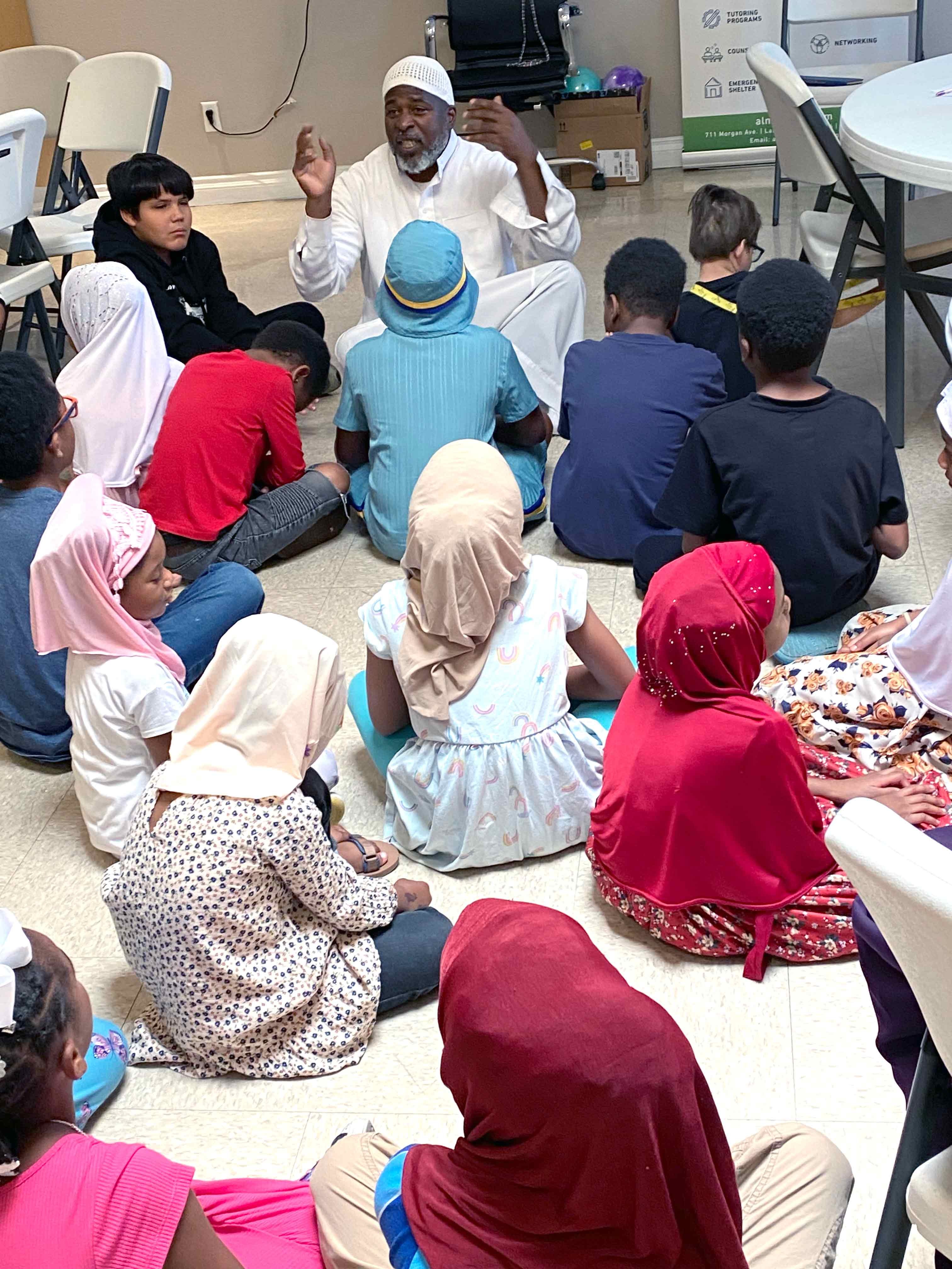 Sunday School or class gathering at Masjid As-Sabur in Las Vegas