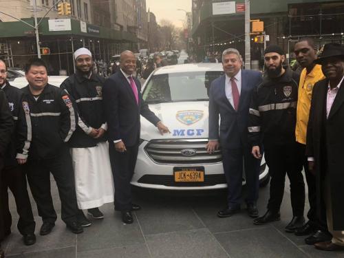 Muslim Community Patrol vehicle and community safety team in New York