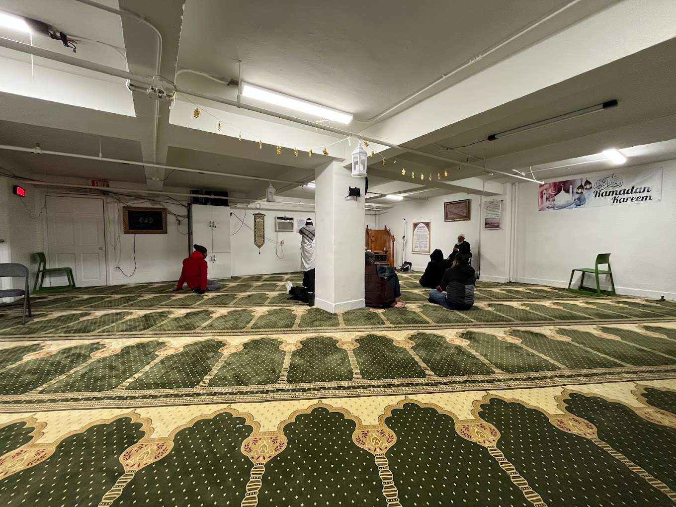 Masjid Awliyah of Allah musalla during prayer time in New York