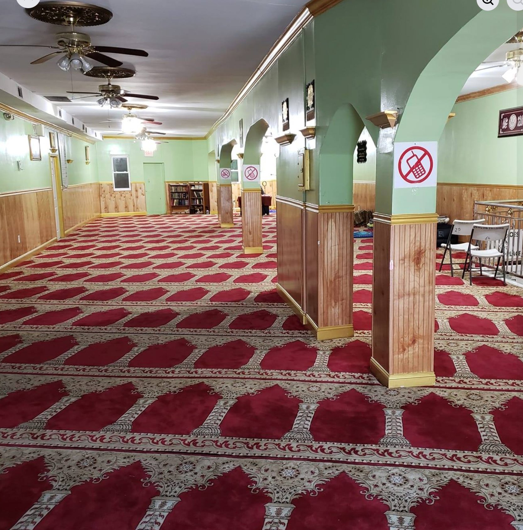 Masjid Fallahee prayer space in Newark, NJ