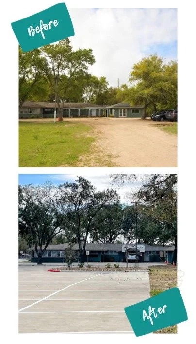Masjid Istiqlal Houston front parking lot and entry from the official construction page