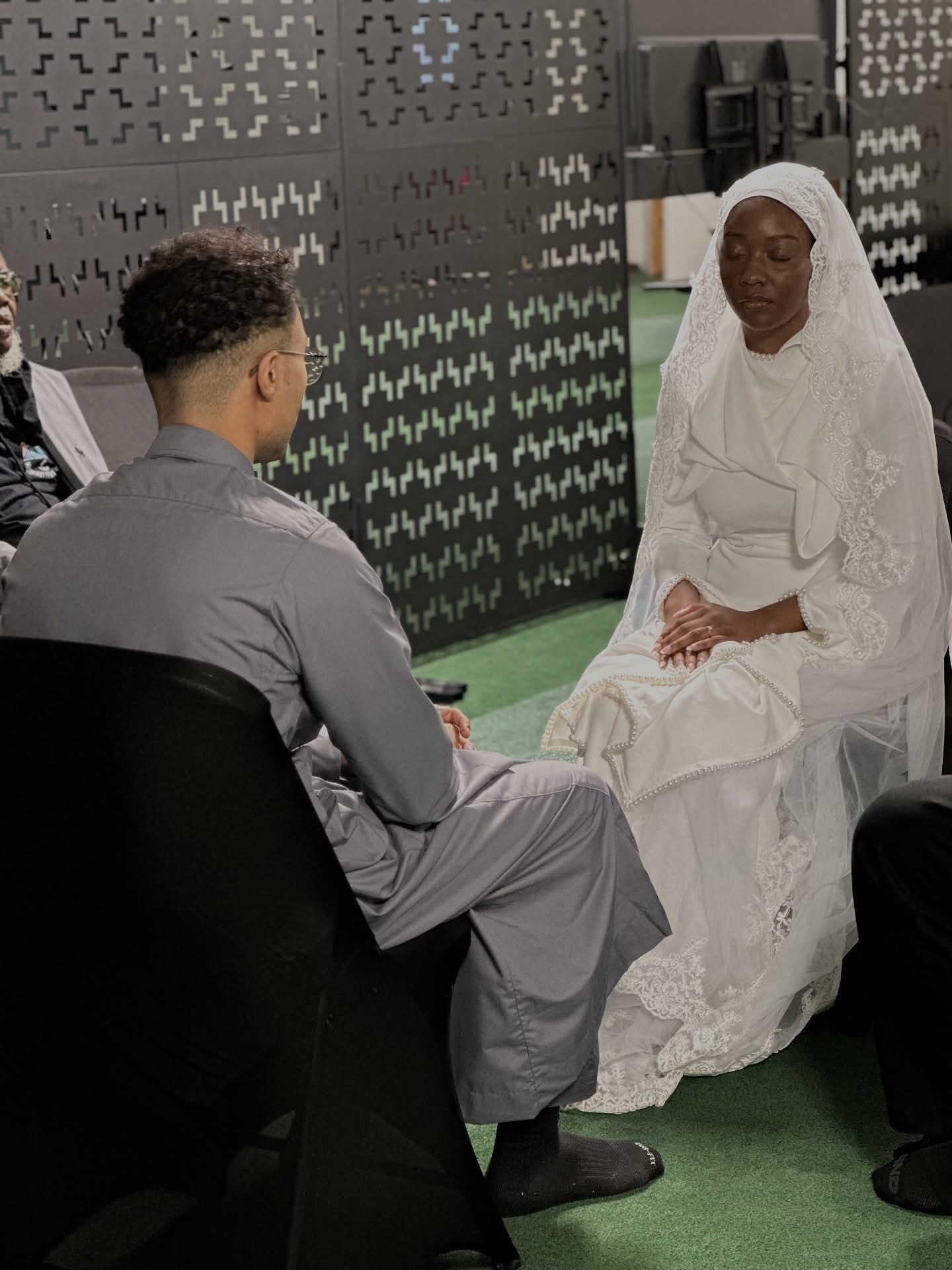 Masjid ul-Haqq nikkah service inside the masjid prayer space