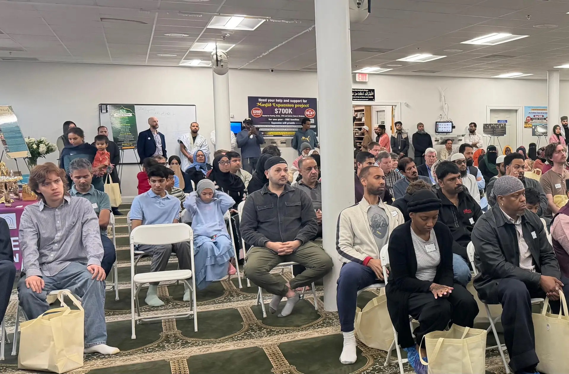 Community open house gathering inside Islamic Center of Richmond