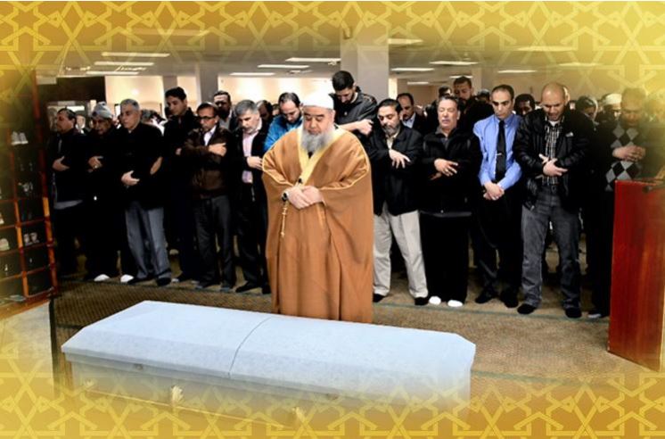 Mosque Foundation community prayer scene in Bridgeview