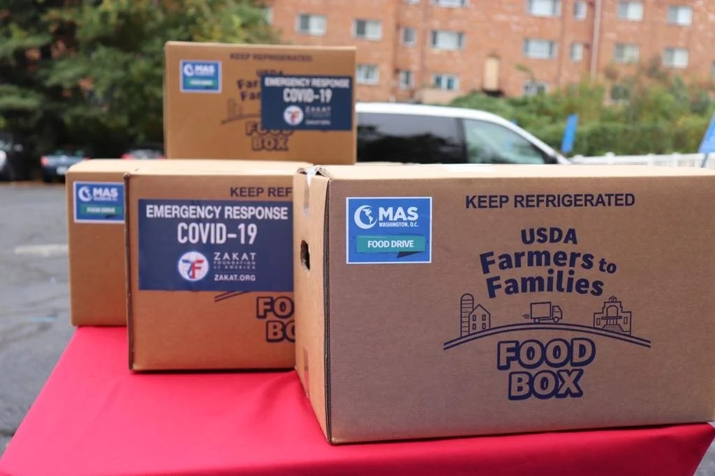 MAS-DC food bank boxes for local families