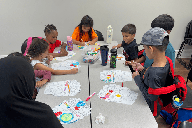 Pillars Mosque youth program activity in Charlotte