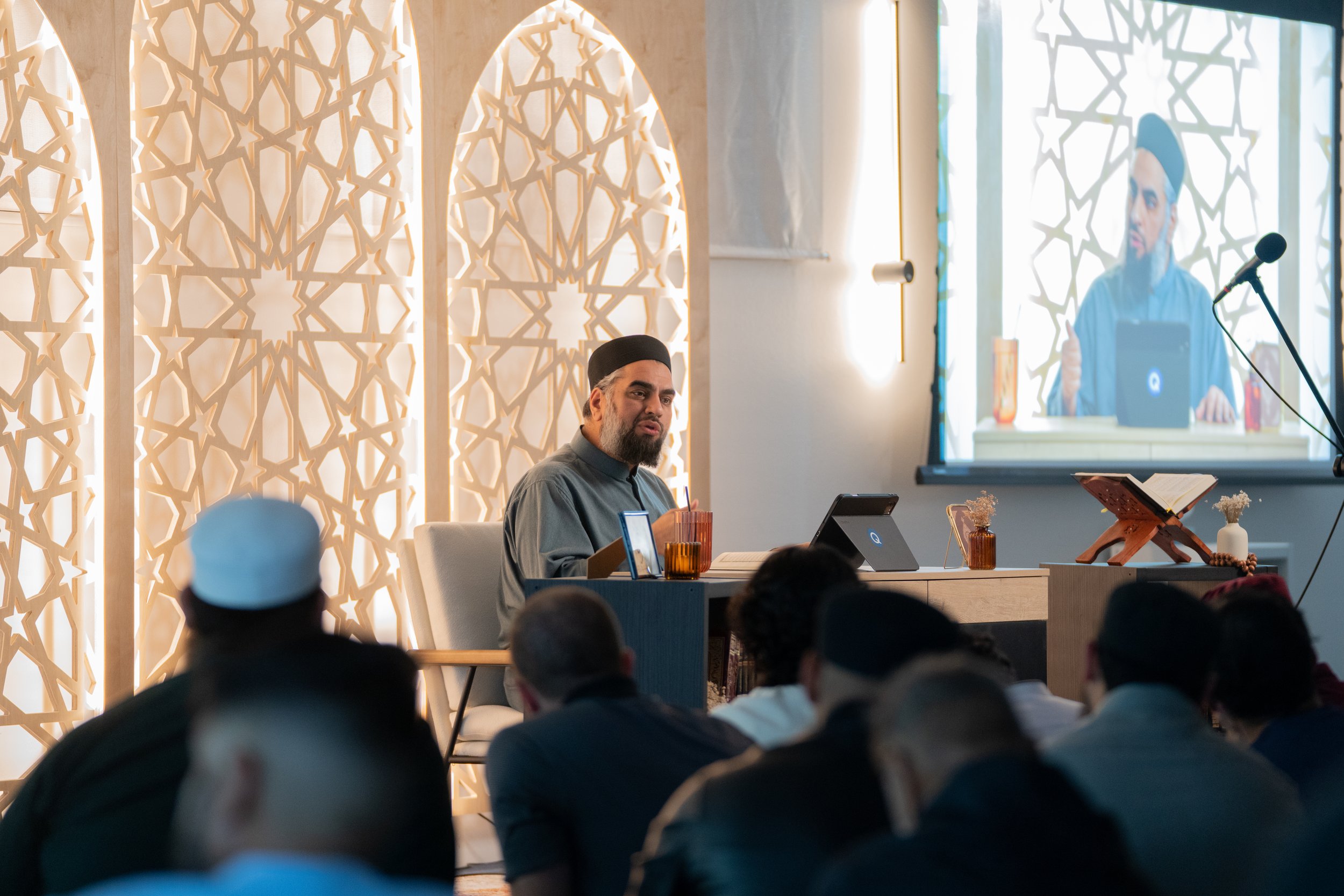 Qalam Institute Tafsir class inside the masjid facility