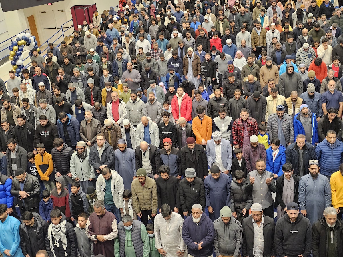 Sachse Muslim Society prayer hall filled for a community prayer gathering